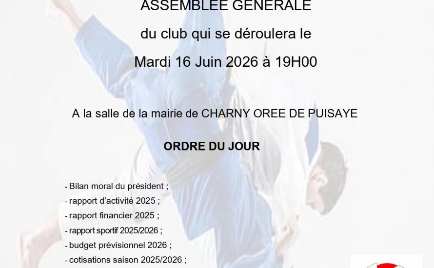 AG du club le mardi 16 juin 2026